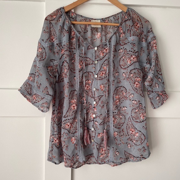 rose knox Tops - Rose Knox boho peasant blouse M